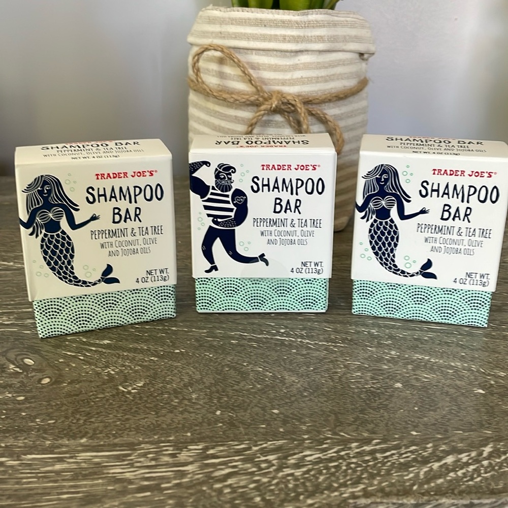 Trader Joe’s Set of 3 Shampoo Bars (Peppermint & Tea Tree) Brand New NWT